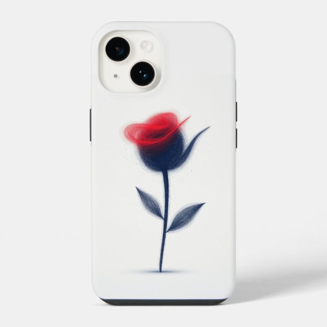 Abstract Flower Design iPhone Case (Back)