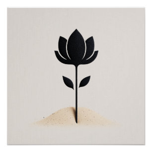 Abstract flower design poster