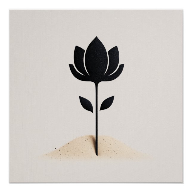 Abstract flower design poster (Front)