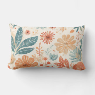 Abstract Flower Designed Lumbar Cushion
