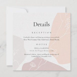 Abstract Flower Details Wedding Invitation