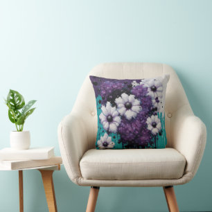 Abstract Flower Drips Cushion