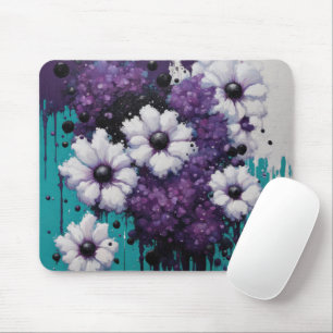 Abstract Flower Drips Mouse Pad