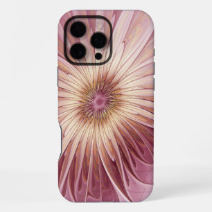 Abstract Flower Fractal Art & Shades of Burgundy iPhone 16 Pro Max Case