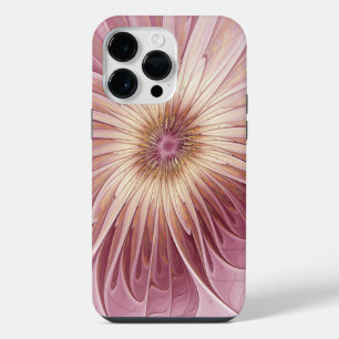 Abstract Flower Fractal Art & Shades of Burgundy iPhone 14 Pro Max Case