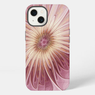 Abstract Flower Fractal Art & Shades of Burgundy iPhone 13 Case