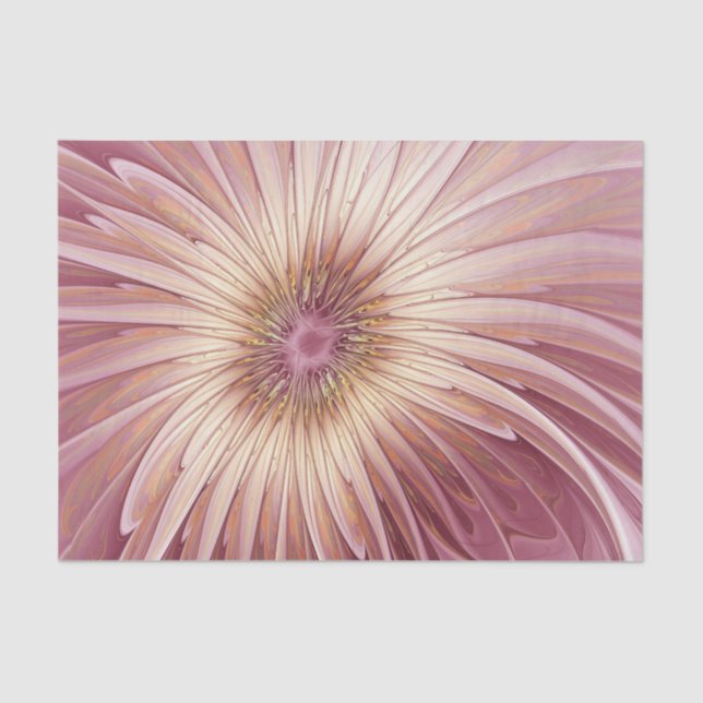 Abstract Flower Fractal Art & Shades of Burgundy Tissue Paper (Front)