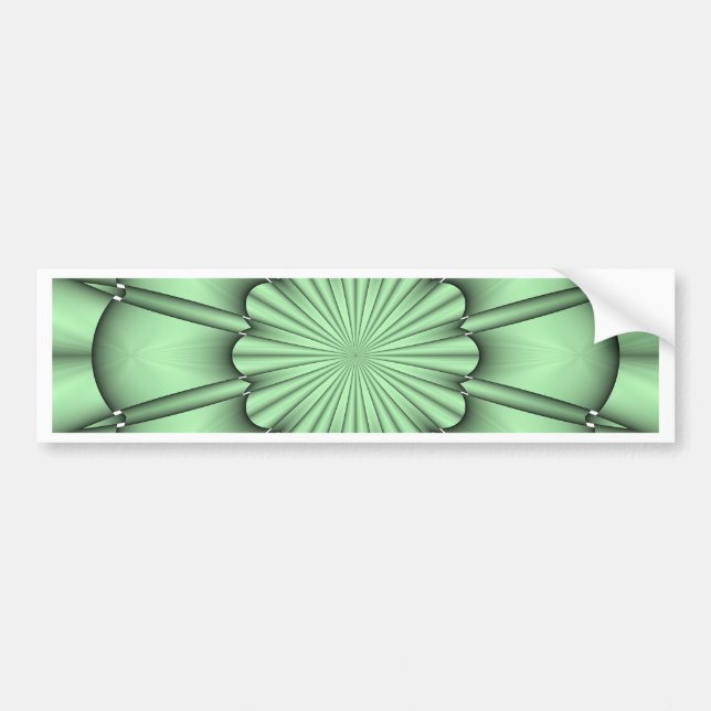 Abstract Flower in Pale Green Bumper Sticker (Front)