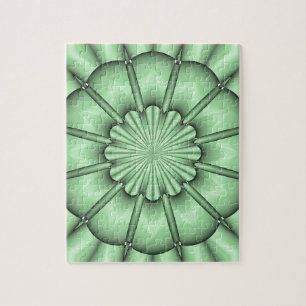 Abstract Flower in Pale Green Jigsaw Puzzle