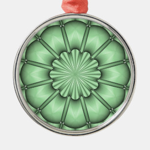 Abstract Flower in Pale Green Metal Tree Decoration