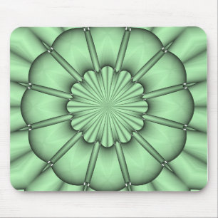 Abstract Flower in Pale Green Mouse Pad
