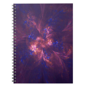 Abstract Flower Light Purple And Blue Patterns Mix Notebook