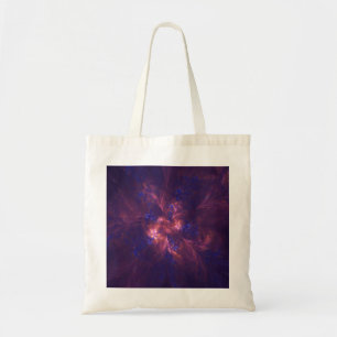 Abstract Flower Light Purple And Blue Patterns Mix Tote Bag