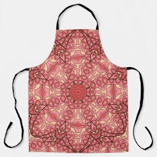 Abstract flower mandala ethnic seamless pattern apron