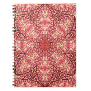 Abstract flower mandala ethnic seamless pattern notebook