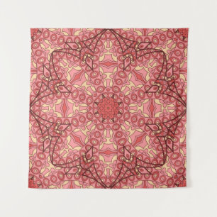 Abstract flower mandala ethnic seamless pattern tapestry