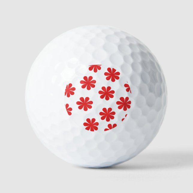 Abstract Flower Pattern  Golf Balls (Front)