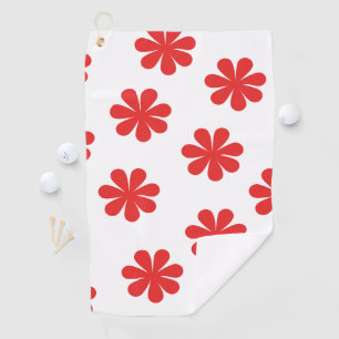 Abstract Flower Pattern Golf Towel
