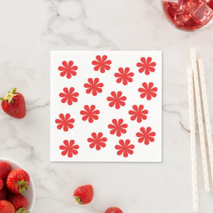 Abstract Flower Pattern Napkin