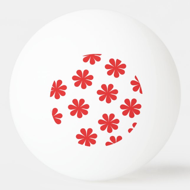 Abstract Flower Pattern  Ping Pong Ball (Front)