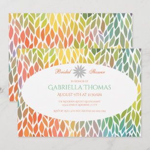 Abstract Flower Petals - Bridal Shower Invitation