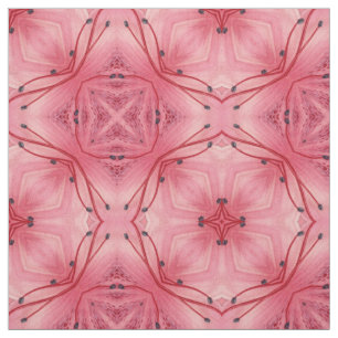 Abstract Flower Petals in Soft Coral Pink  Fabric