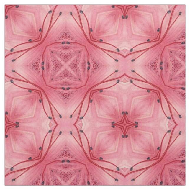 Abstract Flower Petals in Soft Coral Pink  Fabric (Swatch)