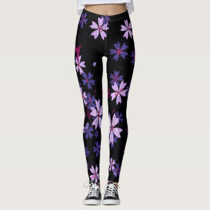 Abstract Flower Petals Leggings