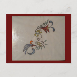 abstract flower,  postcard