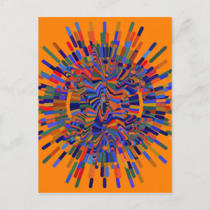 Abstract Flower Postcard
