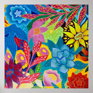 Abstract Flower Poster