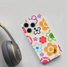 Abstract Flower Power Monogram  iPhone Case