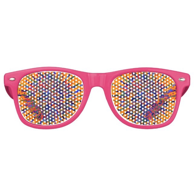 Abstract Flower Retro Sunglasses (Front)