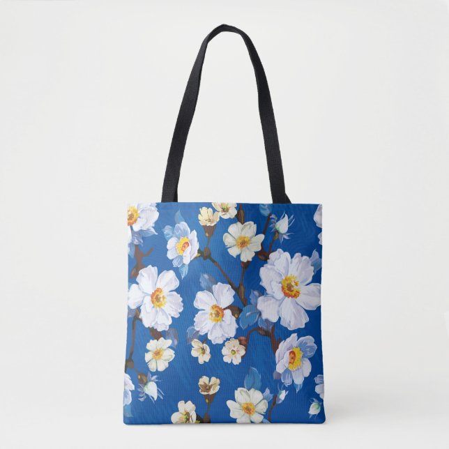 Abstract flower seamless pattern background. Elega Tote Bag (Front)
