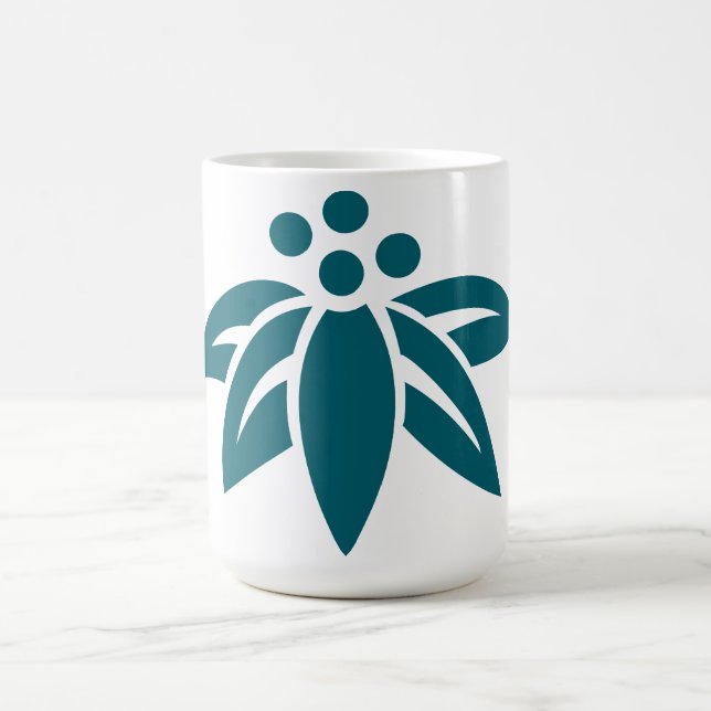 Abstract Flower Silhouette Coffee Mug (Center)