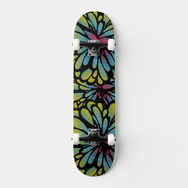Abstract Flower Skateboard (Front)