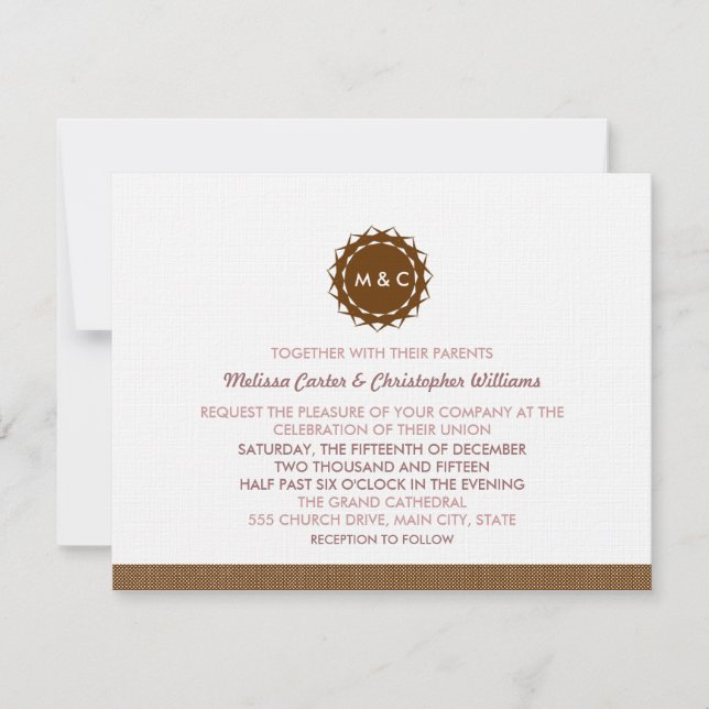 Abstract Flower Wedding Invitation (Front)