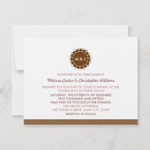 Abstract Flower Wedding Invitation