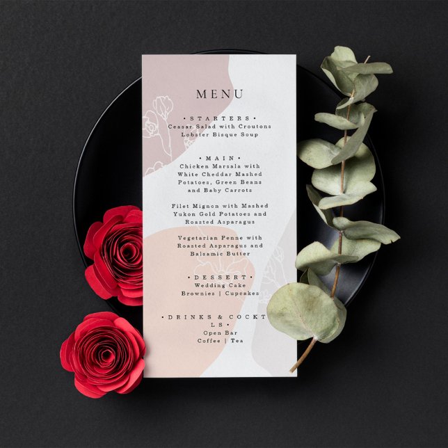 Abstract Flower Wedding Menu (Creator Uploaded)