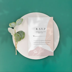 Abstract Flower Wedding Response Card