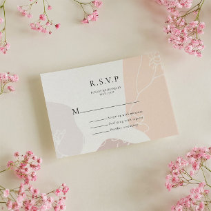 Abstract Flower Wedding Response Card