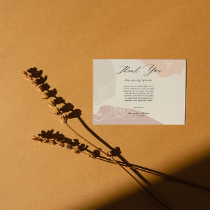 Abstract Flower Wedding Thank You Card