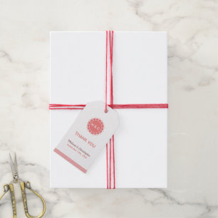 Abstract Flower Wedding Thank You Gift Tags