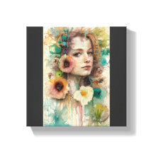 Abstract Flower Woman Portrait