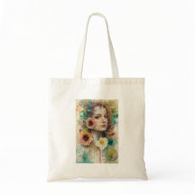 Abstract Flower Woman Portrait