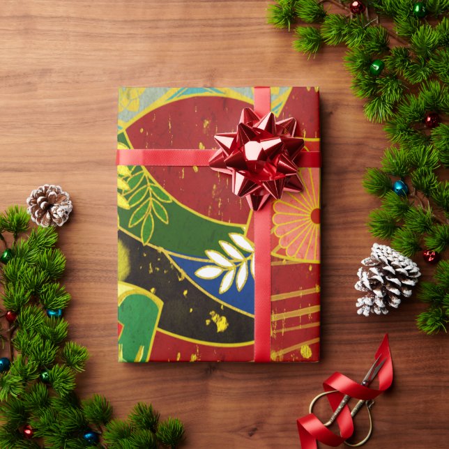 Abstract flower wrapping paper (Holiday Gift)