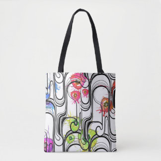 Abstract FlowerLines Tote Bag