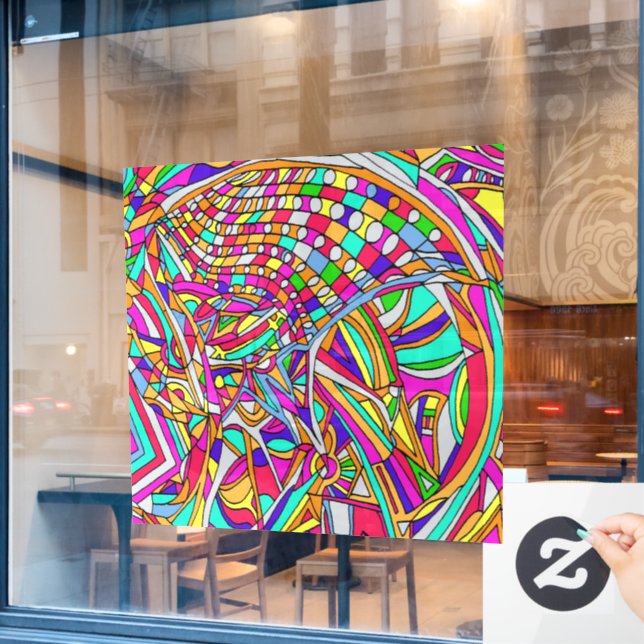 Abstract Flowers  (Cafe Window)