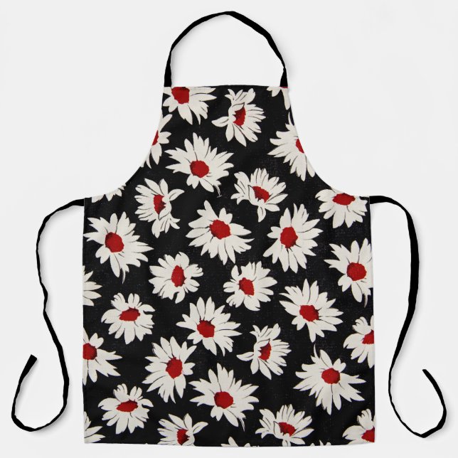 Abstract flowers, an artsy watercolor pattern. apron (Front)