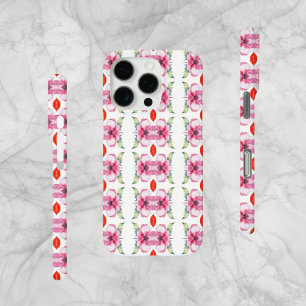 Abstract Flowers and Red Lipstick iPhone 16 Pro Case